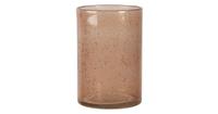 Clayre & Eef Waxinelichthouder - Ø 15*10 cm - roze - glas - rond -  - 6GL3026P