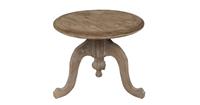 Clayre & Eef Bijzettafel - Ø 56*45 cm - bruin - hout - rond -  - 6H1970