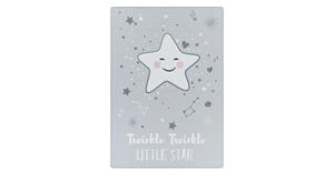 PLAY Kinderkamer Vloerkleed Little Star Laagpolig Grijs- 100x150 CM