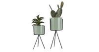 Pt, (present time) Pt, Plantenpot set Pedestal, ijzer, groen