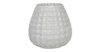 Clayre & Eef Waxinelichthouder - Ø 10*10 cm - wit - glas - rond -  - 6GL2959