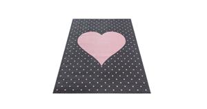 Bambi Love Kinderkamer Vloerkleed Laagpolig Roze Grijs- 80x150 CM