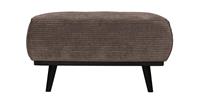 BePureHome STATEMENT HOCKER BREDE PLATTE RIB TAUPE 80x55CM