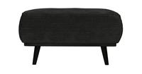 BePureHome STATEMENT HOCKER BREDE PLATTE RIB GRAPHITE 80x55CM