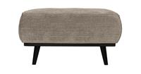 BePureHome STATEMENT HOCKER BREDE PLATTE RIB CLAY 80x55CM