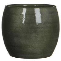 Mica Decorations Lester pot rond groen h14xd16 cm 