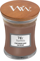 Woodwick WW Stone Washed Suede Mini Candle