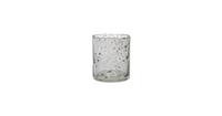 Clayre & Eef Waxinelichthouder - Ø 8*10 cm - grijs - glas - rond -  - 6GL2992