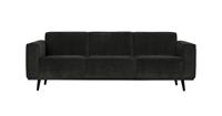 BePureHome STATEMENT 3-ZITS BANK 230 CM BREDE PLATTE RIB GRAPHITE