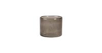 Clayre & Eef Waxinelichthouder - Ø 8*10 cm - grijs - glas - rond -  - 6GL3027