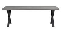 Rowico Brooklyn Eettafel - Bruin Eiken Tafelblad - Metalen X-frame - L220 X B95 X H75 Cm