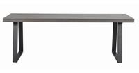 Rowico Brooklyn Verlengbare Eettafel - Bruin Eiken Blad - Metalen U-frame - L220 X B95 X H75 Cm