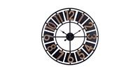 Decopatent XL Ronde Wandklok 60 Cm Landelijk - Modern met Houten Cijfers - Keuken - Woonkamer - Industrieel - Muurklok - Hout