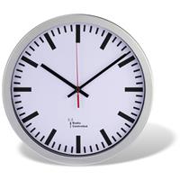 Hama Funk-Wanduhr  Bahnhof, silber