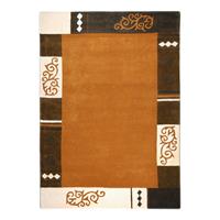 THEKO Wollen kleed AMBADI zuiver scheerwol, handgetuft, met randdessin, modern