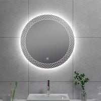 Douche Concurrent Badkamerspiegel Deco Rond 60x60cm Geintegreerde LED Verlichting Verwarming Anti Condens Touch Schakelaar