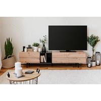 FINORI Lowboard HIfi Kommode TV Fernseher NOLA 56A Artisan Eiche Nb. / schwarz ca. 195 cm-SW15774