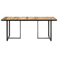 vidaXL Eettafel 160 cm ruw mangohout