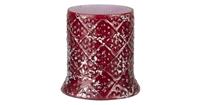 Clayre & Eef glazen theelichthouder 6GL3208 Ø 7*6 cm rood glas waxinelichthouder