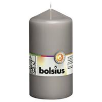 Bolsius Stumpenkerzen 8 Stk. 130 x 68 mm Warmgrau Grau