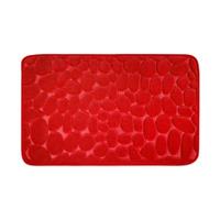 WohnDirect Memoryschaum Badematte LONDON sanft & rutschfest rot Gr. 50 x 80