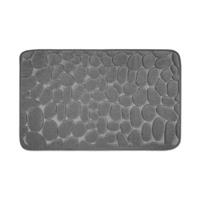 WohnDirect Memoryschaum Badematte LONDON sanft & rutschfest grau Gr. 50 x 80