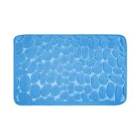 WohnDirect Memoryschaum Badematte LONDON sanft & rutschfest blau Gr. 50 x 80