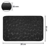 WohnDirect Memoryschaum Badematte 50x80cm LONDON sanft & rutschfest schwarz Gr. 50 x 80