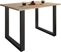 Hioshop XonaU eetkamertafel 110x80cm eik decor, zwart.