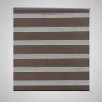 vidaxl Duo rolgordijn 100 x 175 cm Koffiebruin