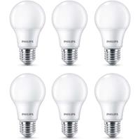 Philips E27 LED lamp A60 8W 2.700K mat 6/pak