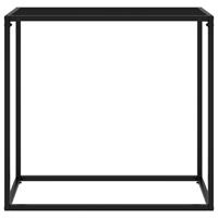 vidaXL Wandtafel 80x35x75 cm gehard glas zwart