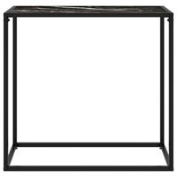 vidaXL Wandtafel 80x35x75 cm gehard glas zwart