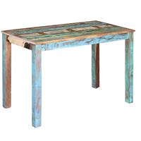 vidaXL Eettafel 115x60x76 cm massief gerecycled hout