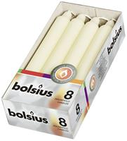 Bolsius - Haushaltskerzen weiß, Höhe 18 cm, ø 2,13 cm, 8er Pack Kerze Dekokerzen