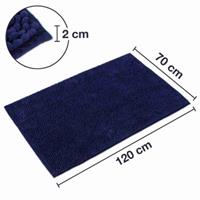 WohnDirect Badteppich PARIS rutschhemmend & kuschelig, 70 x 120 cm dunkelblau