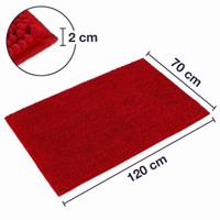 WohnDirect Badteppich PARIS rutschhemmend & kuschelig, 70 x 120 cm rot