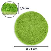 WohnDirect Hochflor Badematte MALMÖ sehr kuschelig & rutschfest, 71 cm grün
