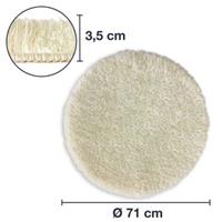WohnDirect Hochflor Badematte MALMÖ sehr kuschelig & rutschfest, 71 cm creme