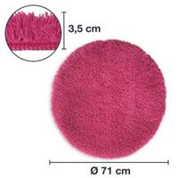 WohnDirect Hochflor Badematte MALMÖ sehr kuschelig & rutschfest, 71 cm pink