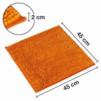 WohnDirect Badteppich PARIS rutschhemmend & kuschelig, 45 x 45 cm orange