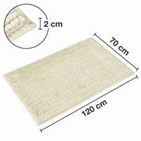 WohnDirect Badteppich PARIS rutschhemmend & kuschelig, 70 x 120 cm creme