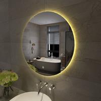 Aqua Splash Badkamerspiegel  Luse Rond Inclusief Dimbare LED Verlichting 80 cm 