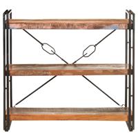 vidaXL Boekenkast met 3 schappen 90x30x80 cm massief gerecycled hout