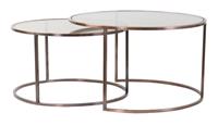 Light & Living Salontafel 'Duarte' Set van 2 stuks, kleur Koper/Bruin