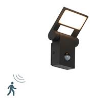QAZQA Buitenwandlamp grijs incl. LED met bewegingssensor - Zane