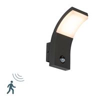 QAZQA Buitenwandlamp grijs incl. LED met bewegingssensor - Litt