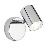 Searchlight LED wandspot Rollo, chroom met schakelaar