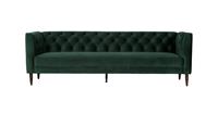 WOOOD 3-Sitzer Nisa Couch 3 Seater Velvet Dunkel Grãœn