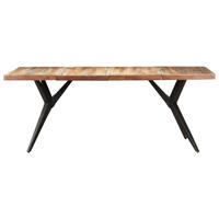 vidaXL Eettafel 200x90x76 cm massief gerecycled hout